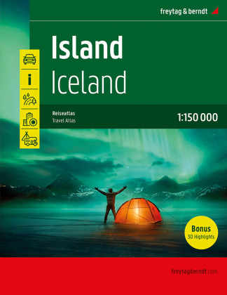Kniha Island Reiseatlas, Autoatlas 1:150.000, Spiralbindung, freytag & berndt freytag & berndt