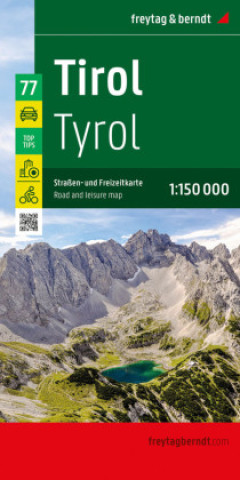Tiskovina Tirol, Straßen- und Freizeitkarte 1:150.000, freytag & berndt freytag & berndt