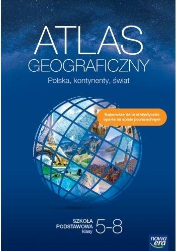 Kniha Atlas geograficzny. Szkoła podstawowa klasy 5-8. Polska, kontynenty, świat. Nowa edycja 2023-2025 