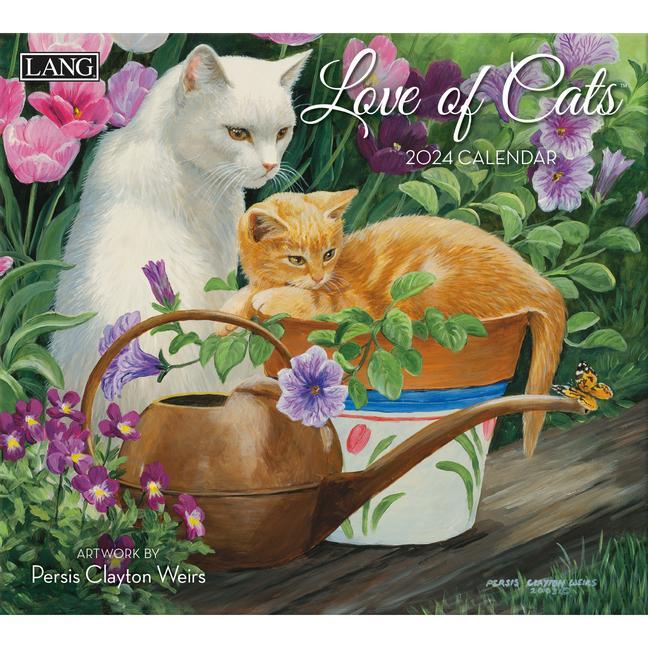 Naptár/Határidőnapló Love of Cats 2024 Wall Calendar 