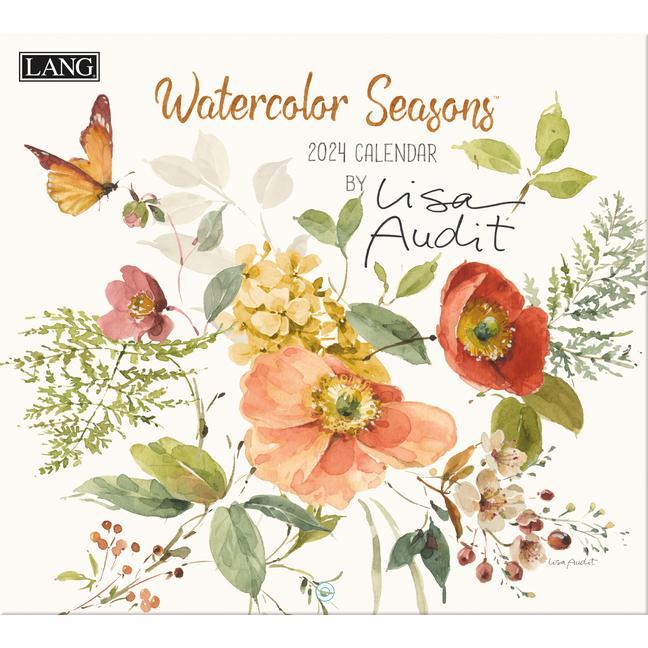 Календар/тефтер Watercolor Seasons 2024 Wall Calendar 