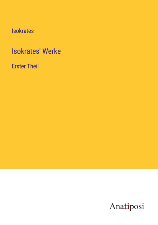 Kniha Isokrates' Werke 