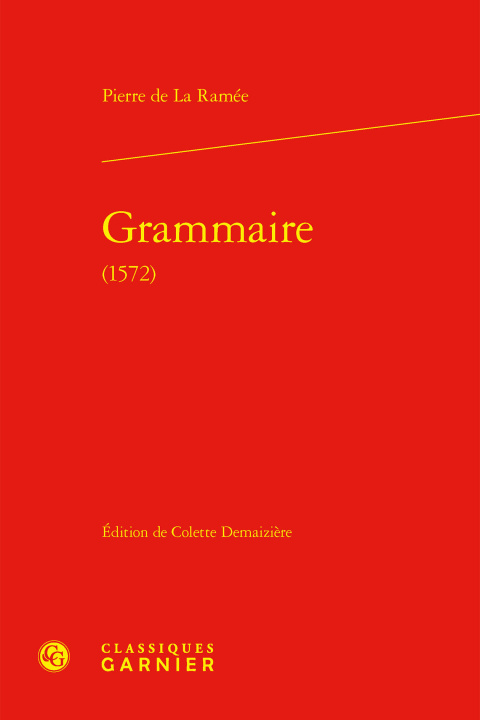 Knjiga Grammaire (1572) Ramee pierre de