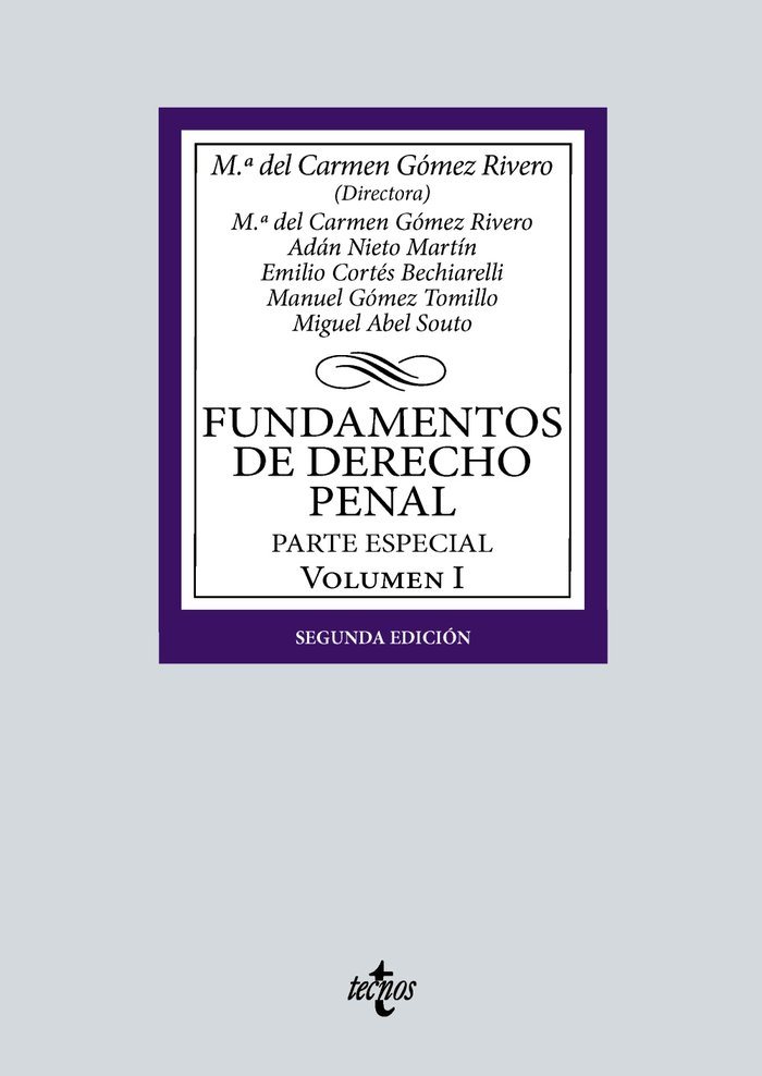 Book FUNDAMENTOS DE DERECHO PENAL VOLUMEN I PARTE ESPECIAL GOMEZ RIVERO