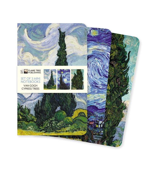 Book VINCENT VAN GOGH CYPRESSES SET OF 3 MINI FLAME TREE