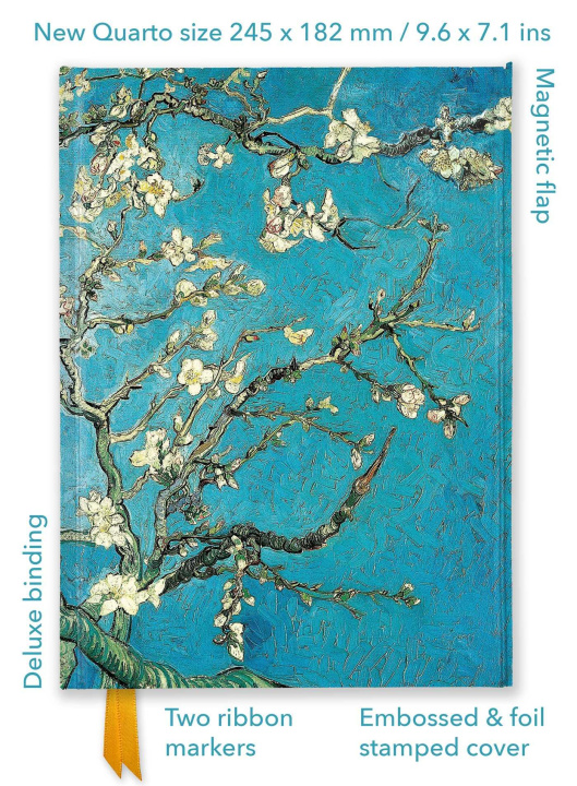 Kniha VINCENT VAN GOGH ALMOND BLOSSOM FOILED Q FLAME TREE