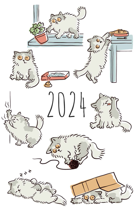 Carte Kalendarz 2024. Koty 