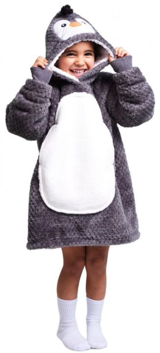 Book Cozy Noxxiez mikinová deka pro děti 3-6 let - Tučňák 