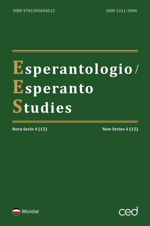 Book Esperantologio / Esperanto Studies. Nova Serio / New Series 4 (12) Guilherme Fians