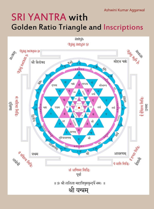 Kniha Sri Yantra with Golden Ratio Triangle and Inscriptions 