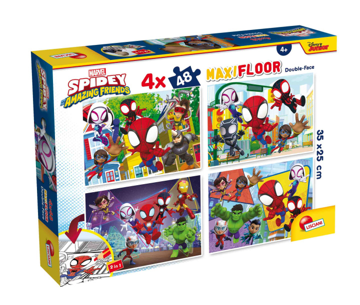 Buch Puzzle Maxifloor Spidey 4x48 