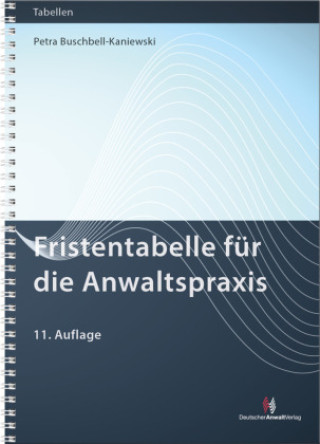 Book Fristentabelle für die Anwaltspraxis 