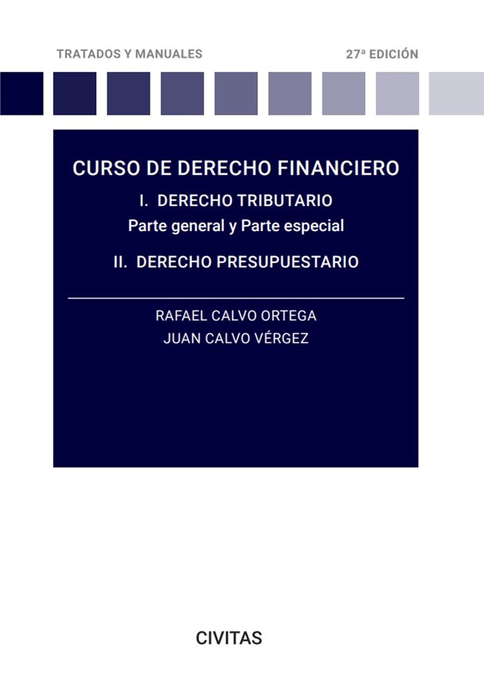Carte CURSO DE DERECHO FINANCIERO 27ª ED CALVO ORTEGA