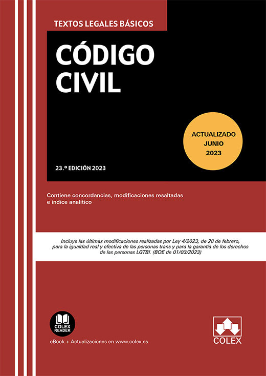 Libro CODIGO CIVIL EDITORIAL COLEX
