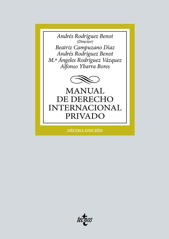 Kniha Manual de Derecho Internacional privado RODRIGUEZ BENOT