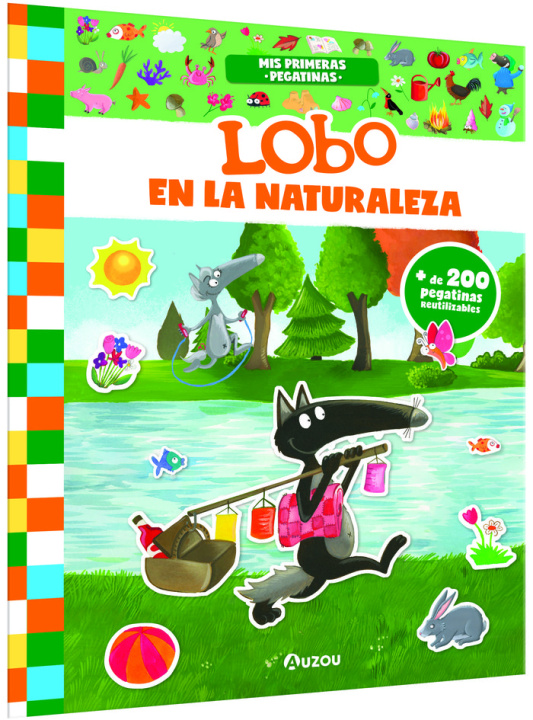 Kniha Mis primeras pegatinas - Lobo - En la naturaleza. LALLEMAND