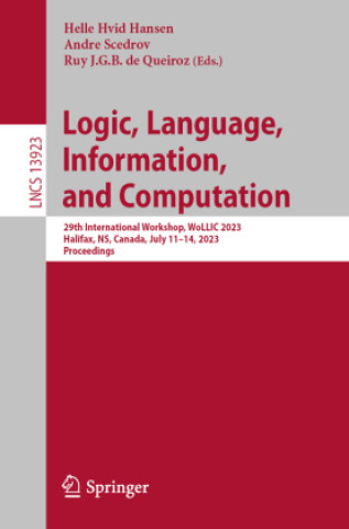 Book Logic, Language, Information, and Computation Helle Hvid Hansen