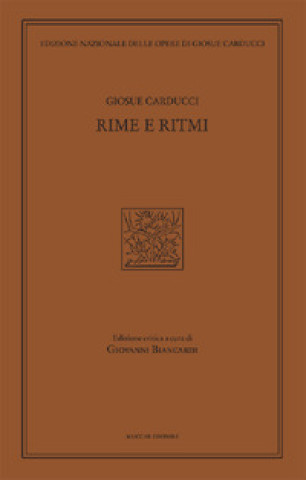 Knjiga Rime e ritmi Giosuè Carducci