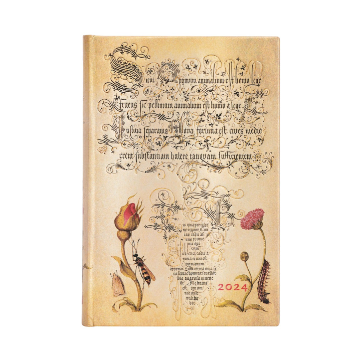 Könyv Flemish Rose (Mira Botanica) Mini 12-month Day-at-a-Time Dayplanner 2024 Paperblanks
