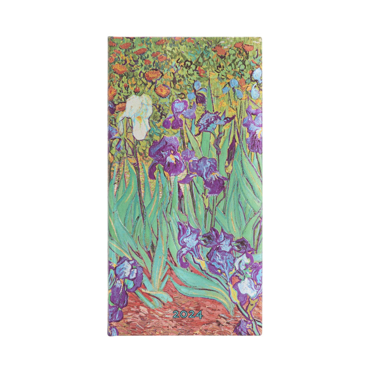 Libro Van Gogh's Irises (Van Gogh's Irises) Slim 12-month Dayplanner 2024 Paperblanks