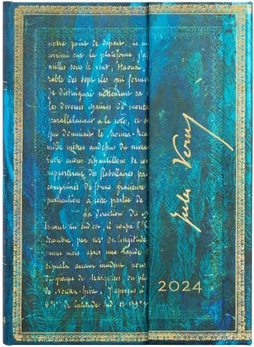 Book Verne, Twenty Thousand Leagues (Embellished Manuscripts Collection) Midi Verso 12-month Dayplanner 2024 Paperblanks