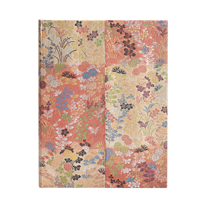 Carte Kara-ori (Japanese Kimono) Ultra 12-month Day-at-a-Time Dayplanner 2024 Paperblanks
