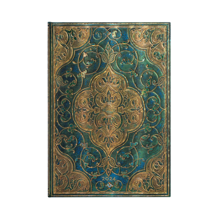 Carte Turquoise Chronicles (Turquoise Chronicles) Grande 12-month Dayplanner 2024 Paperblanks