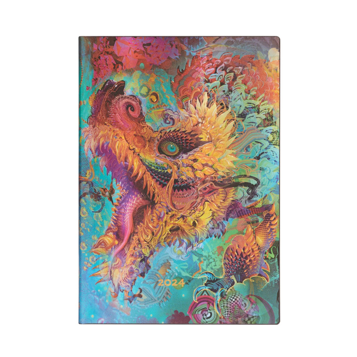 Carte Humming Dragon (Android Jones Collection) Midi 12-month Dayplanner 2024 Paperblanks