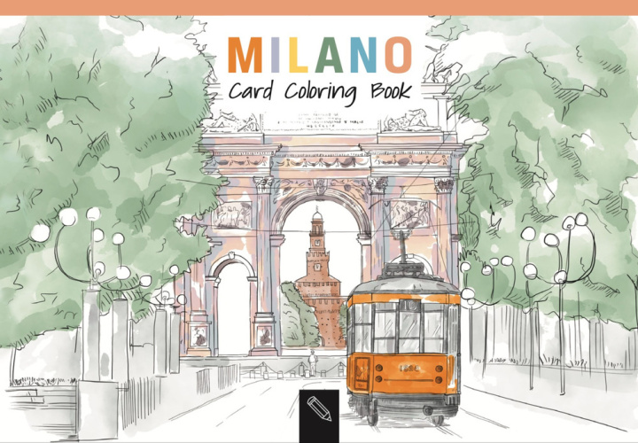 Carte Milano. Card coloring book. Ediz. italiana e inglese Angelica Bardi