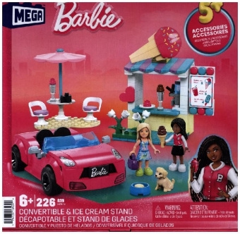Játék MEGA Barbie Cabrio & Eisstand 