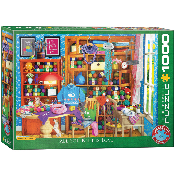Kniha Puzzle 1000 All you Knit is Love by Pau 6000-5405 