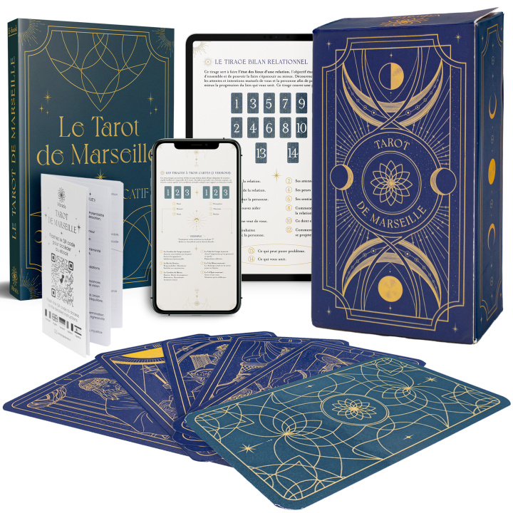 Hra/Hračka Tarot De Marseille - Tarot Divinatoire Avec Livret & E-Book Explicatif 