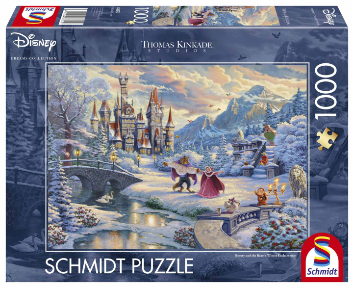 Kniha Puzzle 1000 SQ T. KINKADE Piękna i Bestia zima 