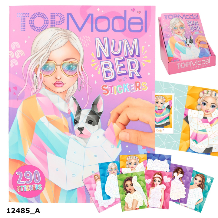 Kniha Zestaw z naklejkami Number Stickers Top Model 12485A 