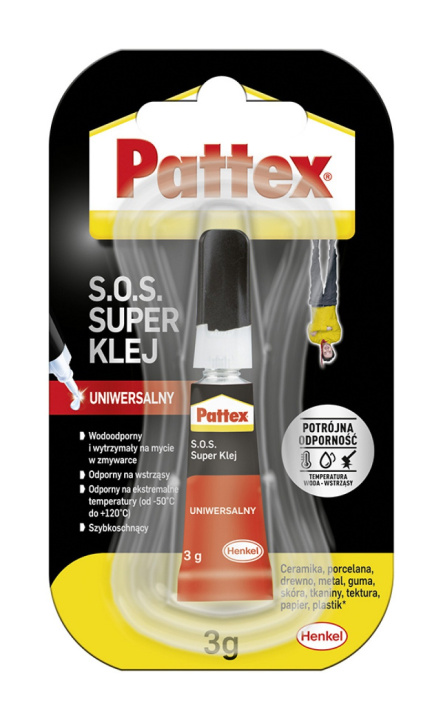 Książka Klej Pattex uniwersalny super S.O.S. 3g 