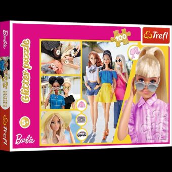 Hra/Hračka Puzzle 100 Glitter - Barbie 