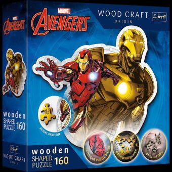 Joc / Jucărie Holz Puzzle 160  Marvel Avengers - Ironman's Flug 