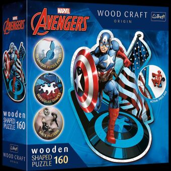 Játék Holz Puzzle 160  Marvel Avengers - Captain America 