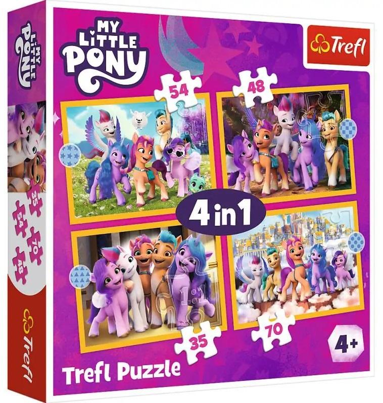 Game/Toy 4 in 1 Puzzle 35, 48, 54, 70 Teile  My little Pony 