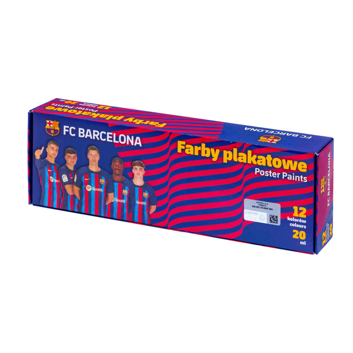 Книга Farby plakatowe FC Barcelona 2023 12 kolorów 20ml 