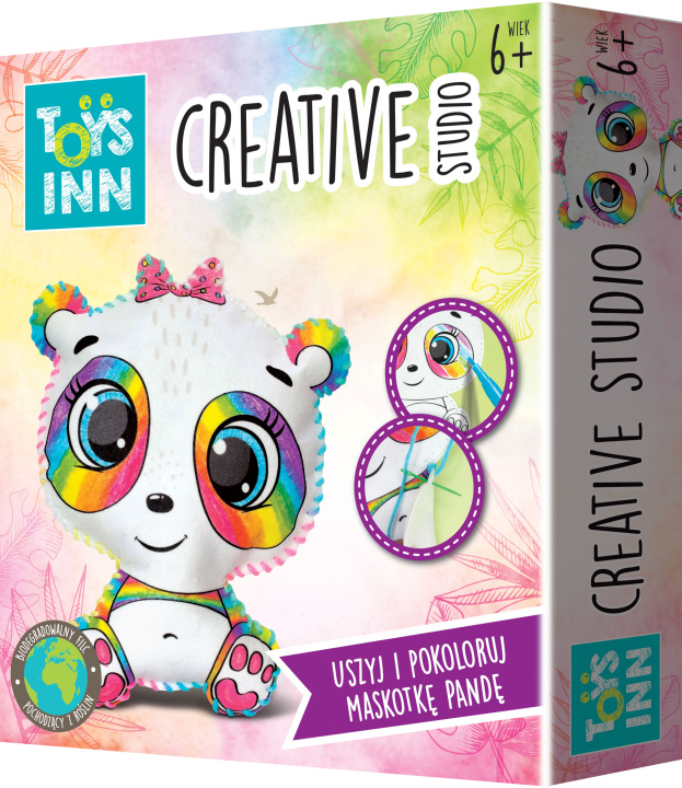 Kniha Creative studio panda zestaw do szycia i kolorowania 