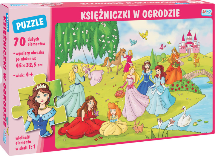 Boek Puzzle 70 Księżniczki w ogrodzie 