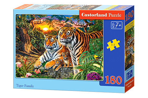 Kniha Puzzle 180 Rodzina tygrysów B-018482 