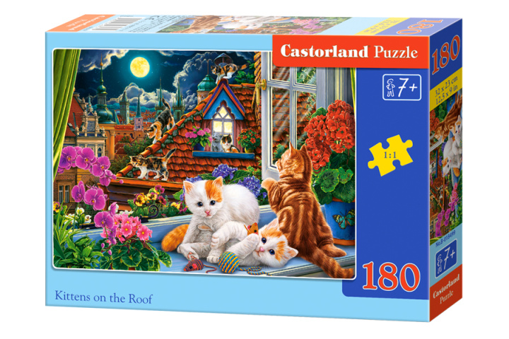 Carte Puzzle 180 Kocięta na dachu B-018499 
