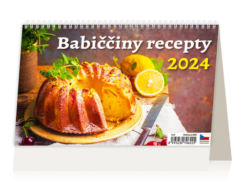 Naptár/Határidőnapló Babiččiny recepty - stolní kalendář 2024 