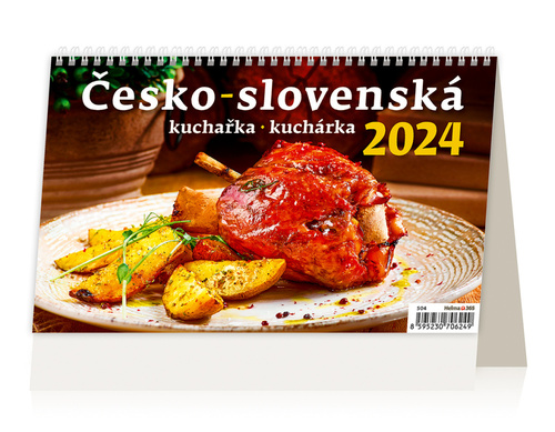 Calendar / Agendă Česko-slovenská kuchařka/kuchárka - stolní kalendář 2024 