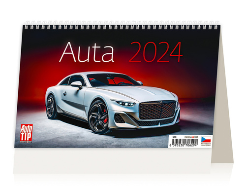 Календар/тефтер Auta - stolní kalendář 2024 