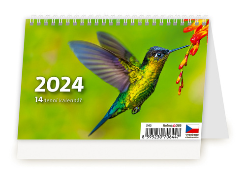 Calendar / Agendă MINI 14denní kalendář - stolní kalendář 2024 