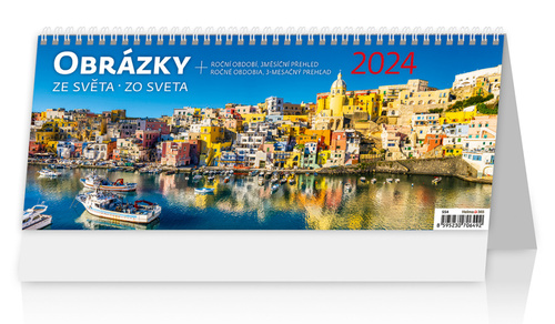 Kalendář/Diář Obrázky ze světa/Obrázky zo sveta - stolní kalendář 2024 
