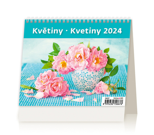 Kalendář/Diář MiniMax Květiny/Kvetiny - stolní kalendář 2024 